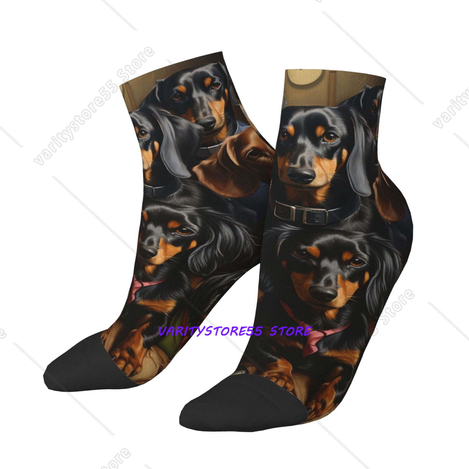 Socks Ankle Men - Низкие унисекс-носки с забавным принтом такс