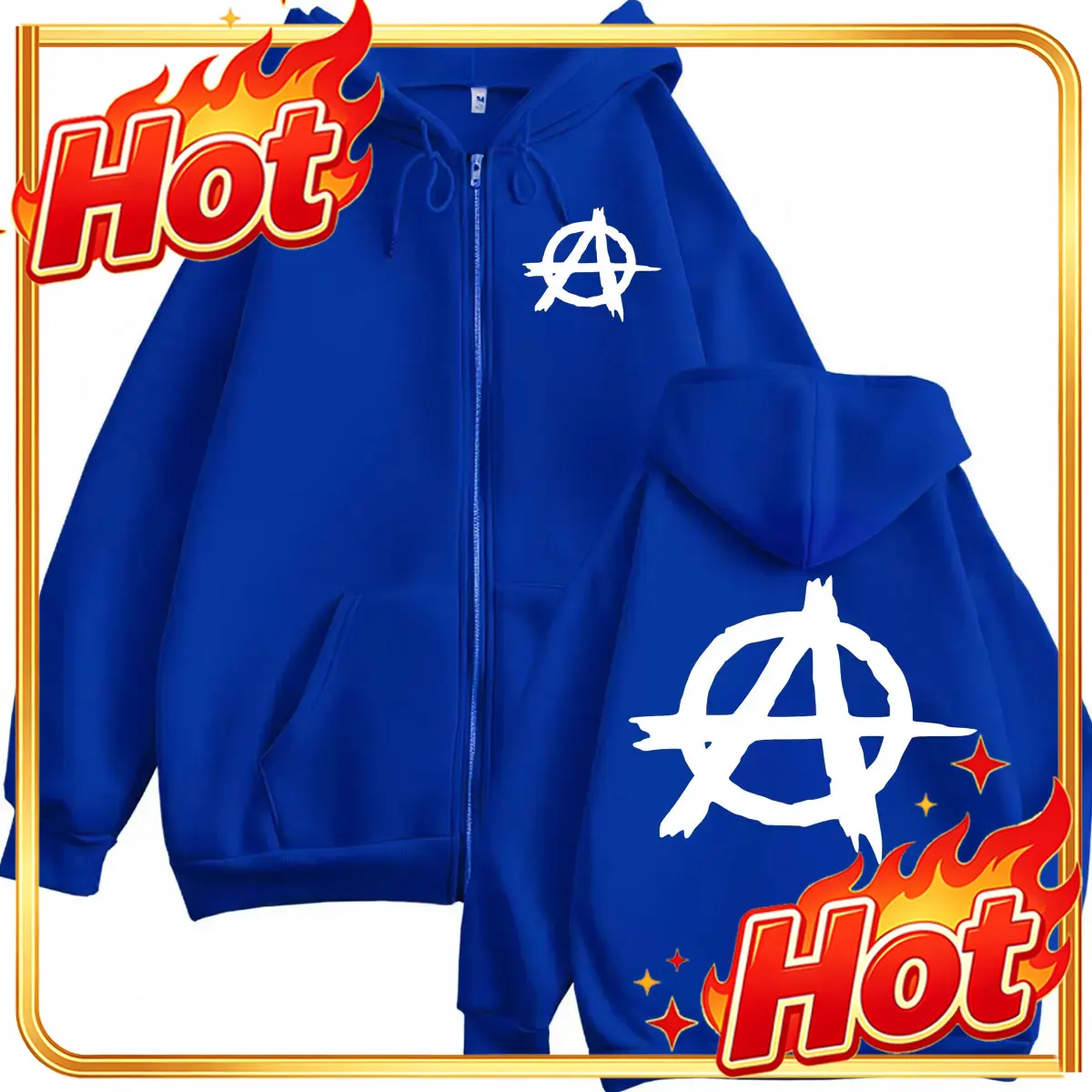 Mens Fashion Zip Up Hoodies - Толстовки с логотипом сериала «Сыны анархии»,