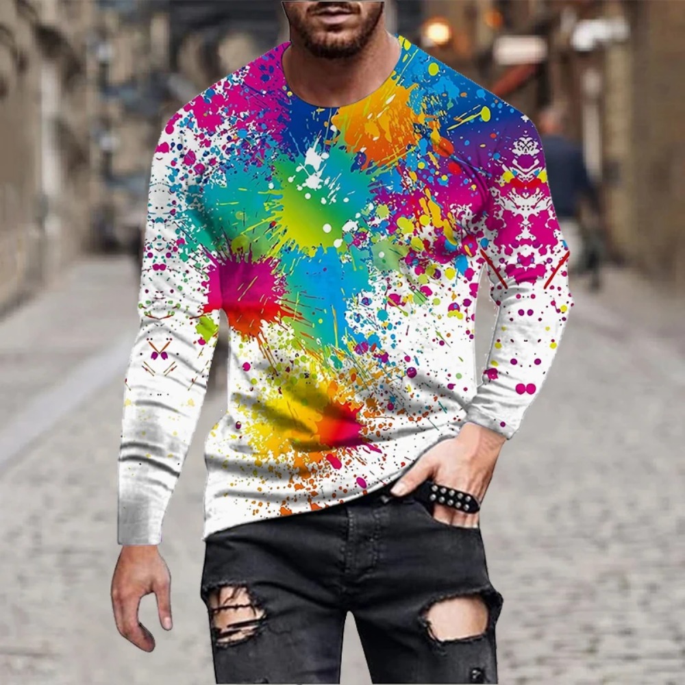 Men'S Fashion T Shirts - Мужская футболка с длинным рукавом с