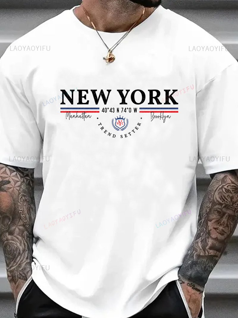 Men'S Fashion New York - Футболка с рисунком Нью-Йорка, унисекс, винтажная