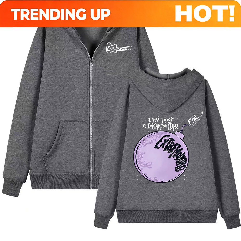 Mens Fashion Zip Up Hoodies - Мужская толстовка на молнии Band Extremoduro