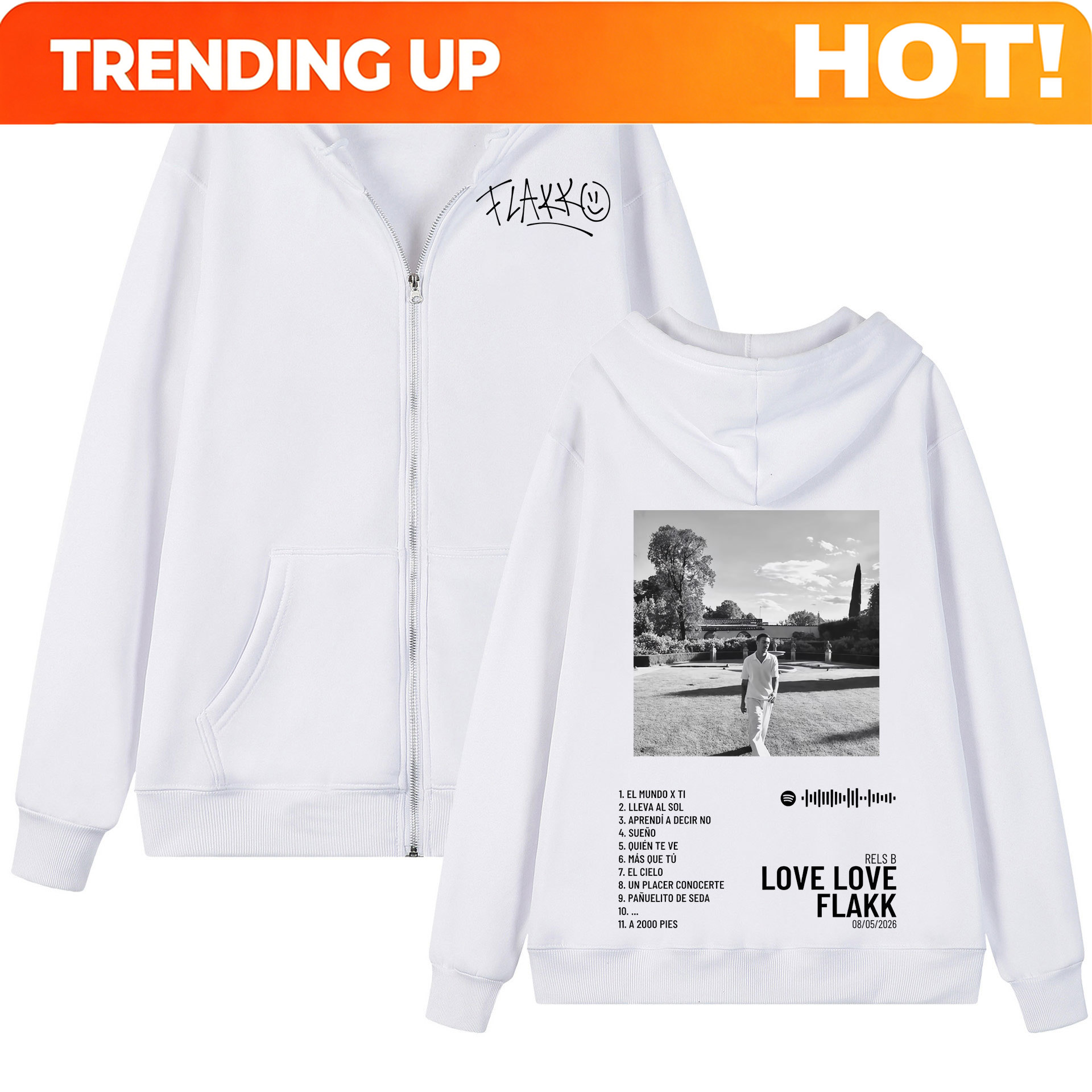 Mens Fashion Zip Up Hoodies - Худи на молнии с графическим принтом