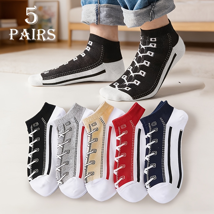 Socks Ankle Men - 5 пар мужских летних тонких хлопковых