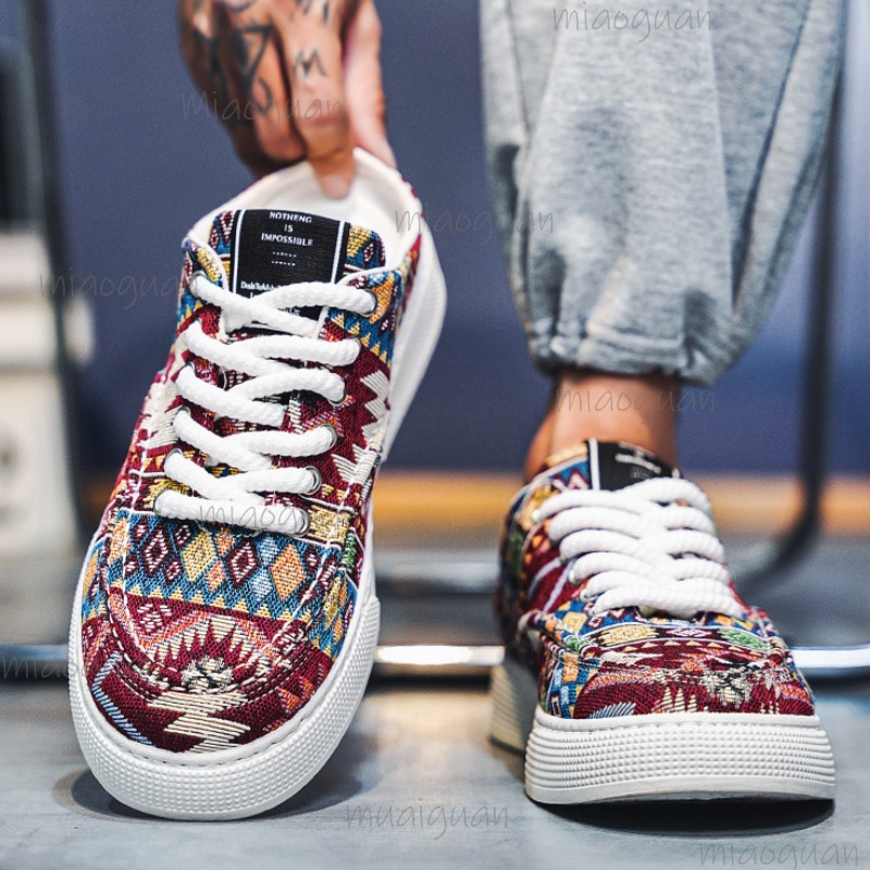 Mens Fashion Trainers - Модные мужские парусиновые туфли без шнурков,
