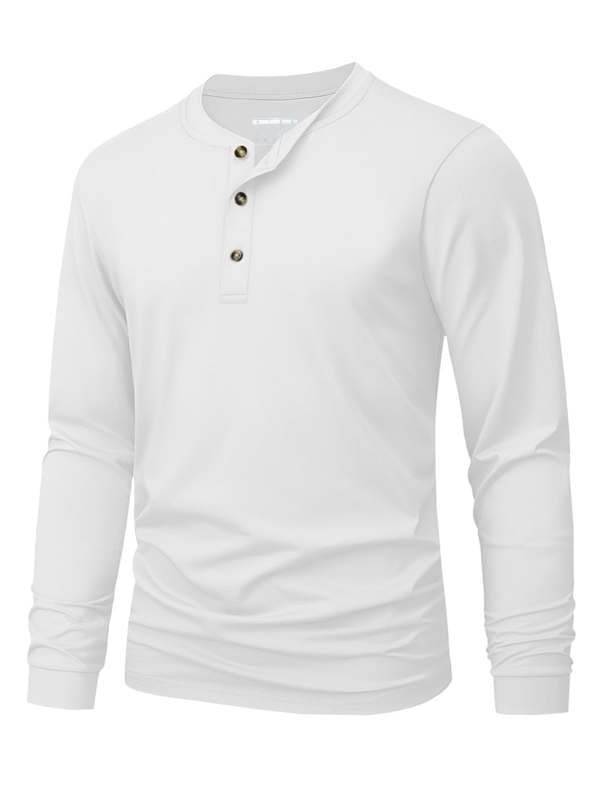 Mens Fashion Clothes - Мужская футболка-хенли, простая однотонная футболка с