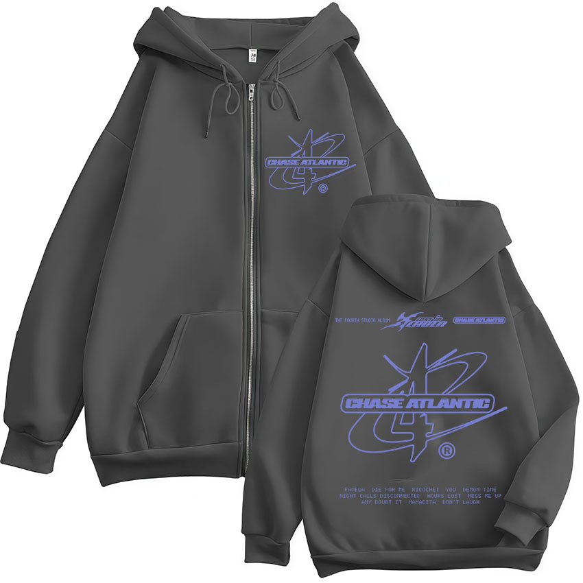 Худи на молнии с принтом Rock  – обзор и цена Mens Fashion Zip Up Hoodies