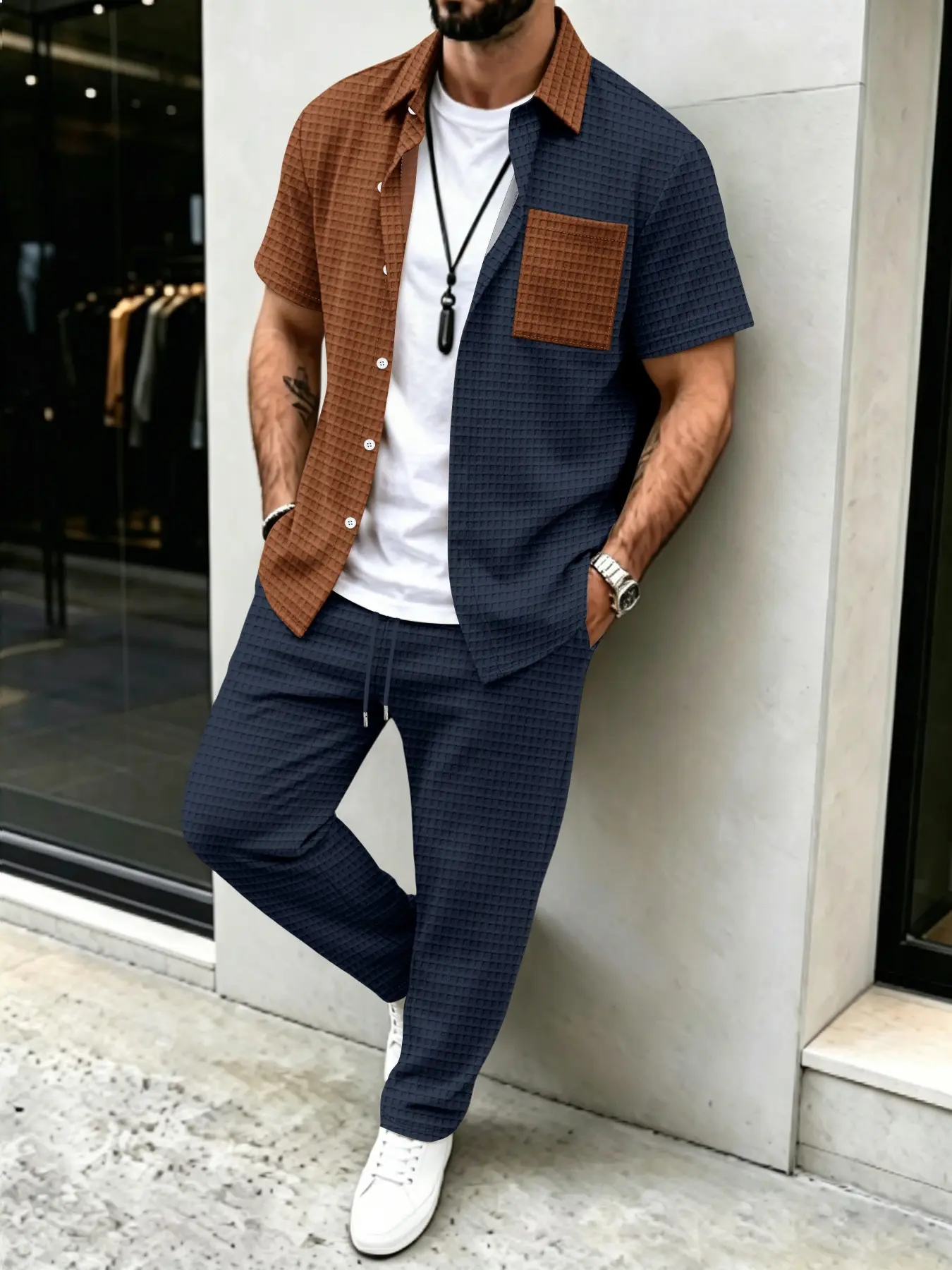 Мужской комплект: рубашка с ва – обзор и цена Mens Fashion Clothes