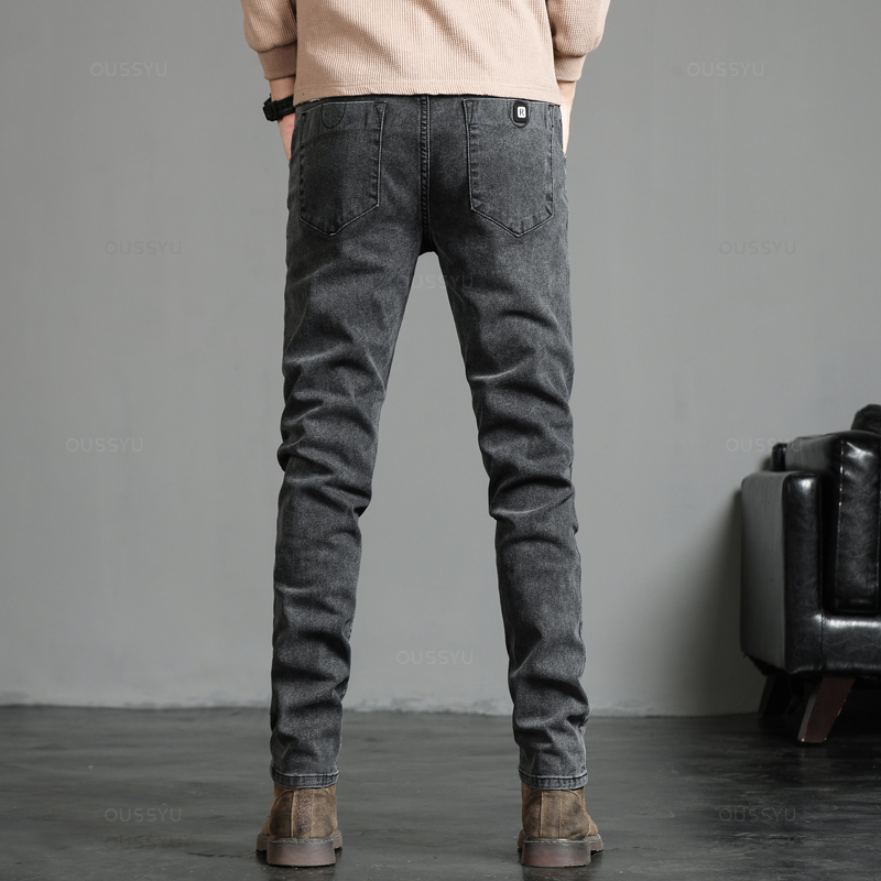 Весенне-осенние мужские класси – обзор и цена Men'S Fashion Grey Jeans