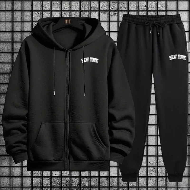 Мужской спортивный костюм: кач – обзор и цена Mens Fashion Zip Up Hoodies